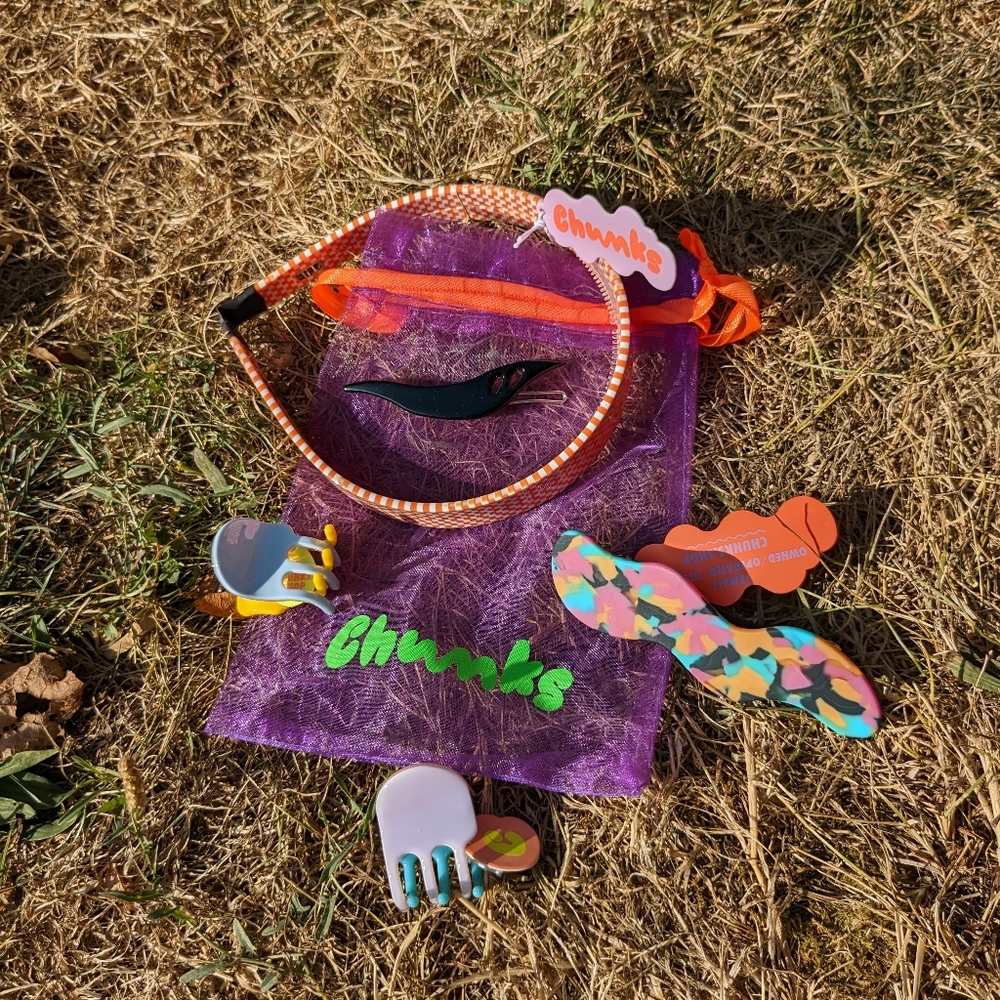 Chunks small hair clips and headband